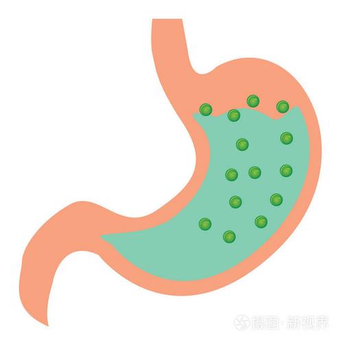 恶心中毒胃图标传染媒介例证在动画片样式