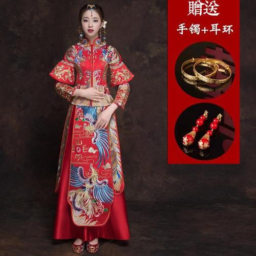 新款秀禾服新娘2020新款结婚礼服男女套装和服婚纱中式情侣龙凤褂秀禾