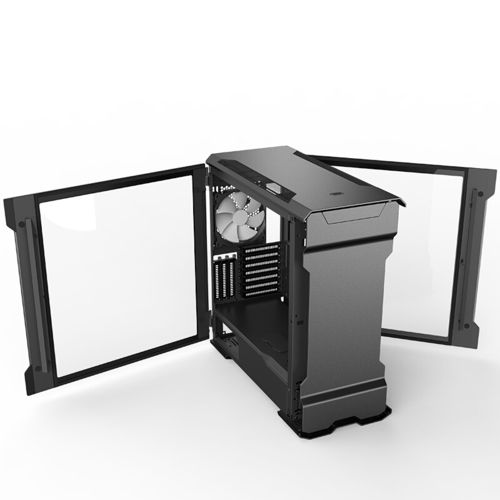 追风者(phanteks) 518xtg 钛金灰 双系统电竞直播水冷铝电脑机箱