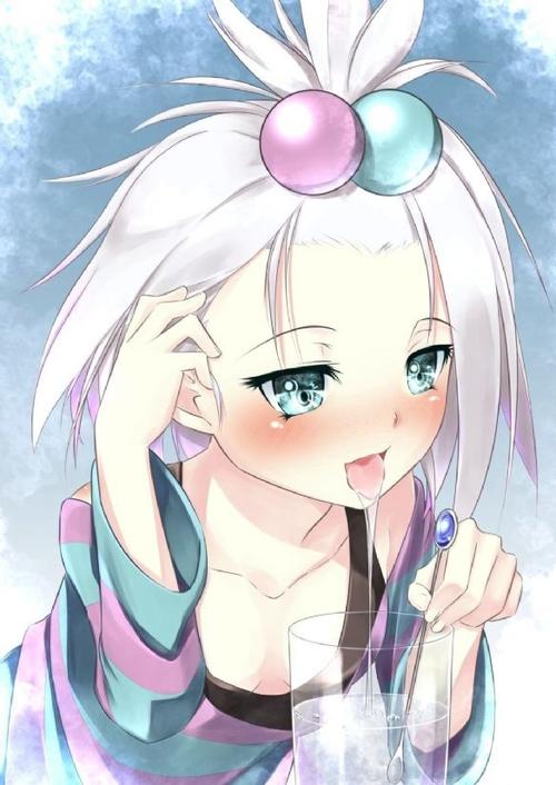 二次元娇羞少女美图赏吮舔冰淇淋奶油挂嘴角