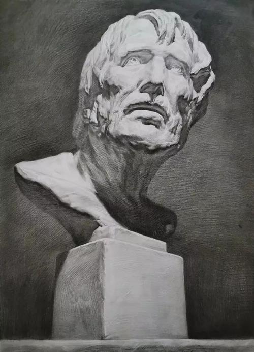 【素描】如何画好石膏像--海盗