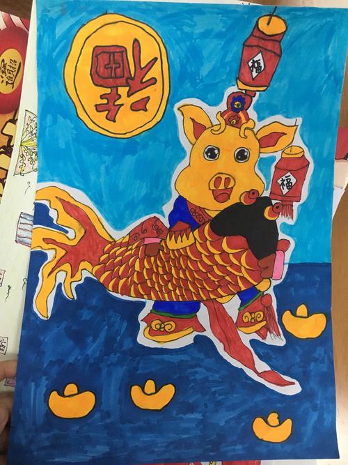 猪年画猪——一年级作品展示
