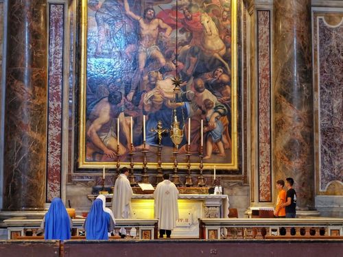 梵蒂冈圣彼得大教堂登顶攻略_教堂_圣彼得大教堂_壁画