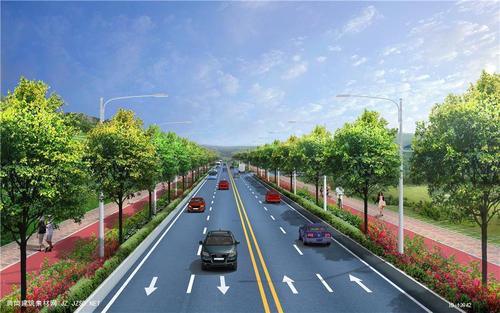 道路透视三_06-09_城市道路景观设计