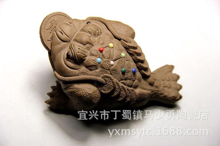 宜兴紫砂茶宠 厂家批发茶盘摆件雕塑 七星金蟾 好泡养 款式齐全