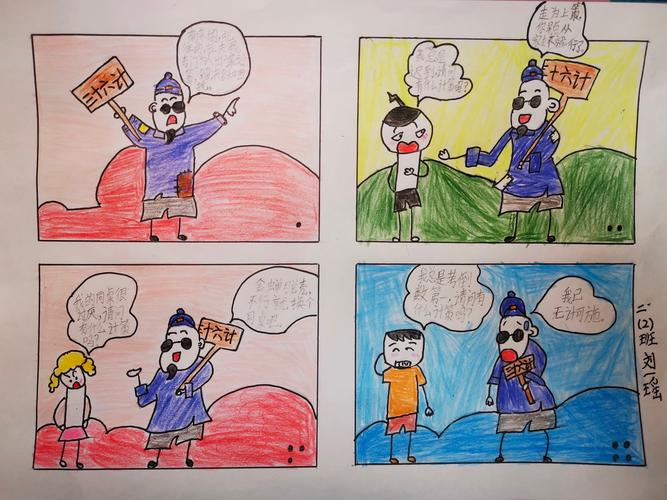 【临钢小学教育集团】4月7日二年级美术《四格画》学习成果