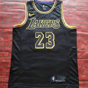 耐克nba篮球服 湖人队23号james 詹姆斯球衣 正品客场黑色城市版