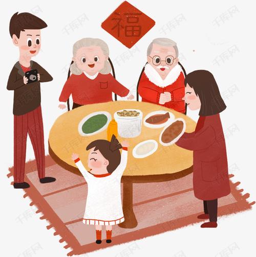 2019年新年一家五口年夜饭其乐融融