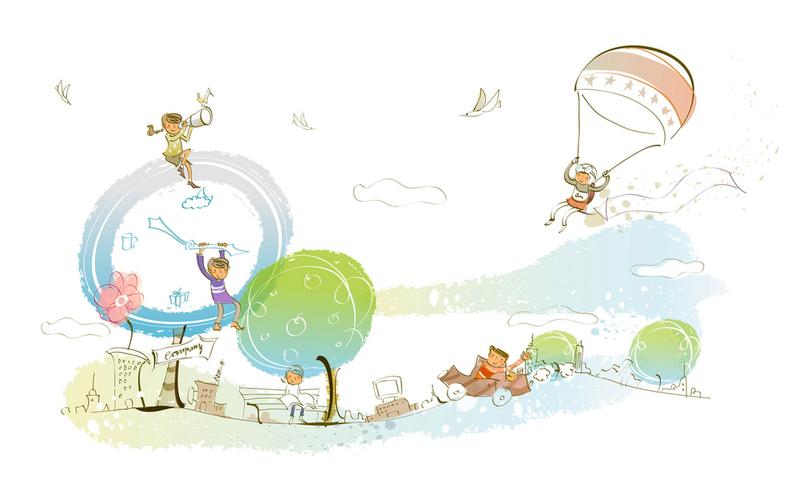 可爱卡通 梦想童年宽屏壁纸 第01辑