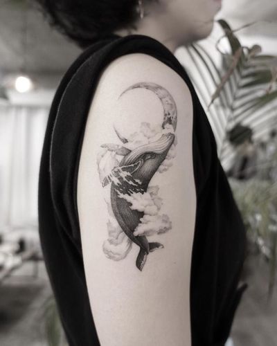 鲸鱼纹身_纹身_浪漫_纹身也清新_美妆_彩妆