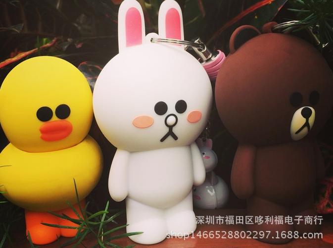 line充电宝可爱卡通布朗熊可妮兔莎莉鸭移动电源 厂家直销