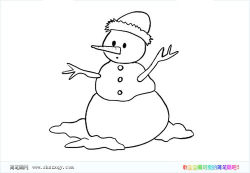 雪人简笔画图片 - 简笔画网