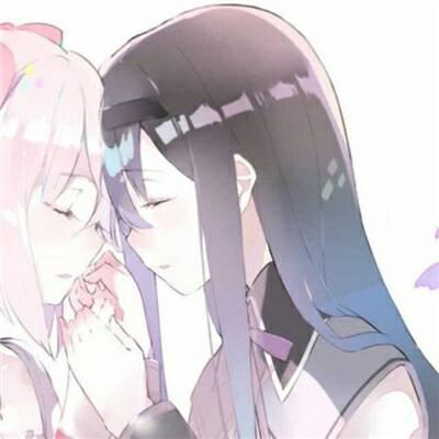 若冰动漫闺蜜二人头像