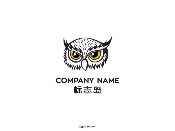 动物形象猫头鹰创意logo设计简洁猫头鹰动物标志图片欣赏