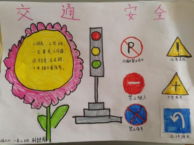 一年三班交通安全手抄报展览!展现孩子们的想像,孩子们的世界!