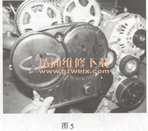 奇瑞a5(1.6lsqr481)发动机正时校对方法