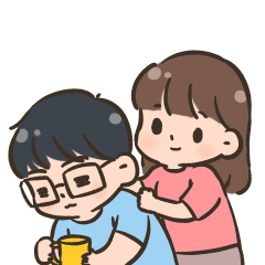 废柴恋爱日记gif动态图片,捶背温柔辛苦啦动图表情包