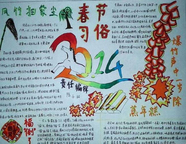 小学生迎春节手抄报