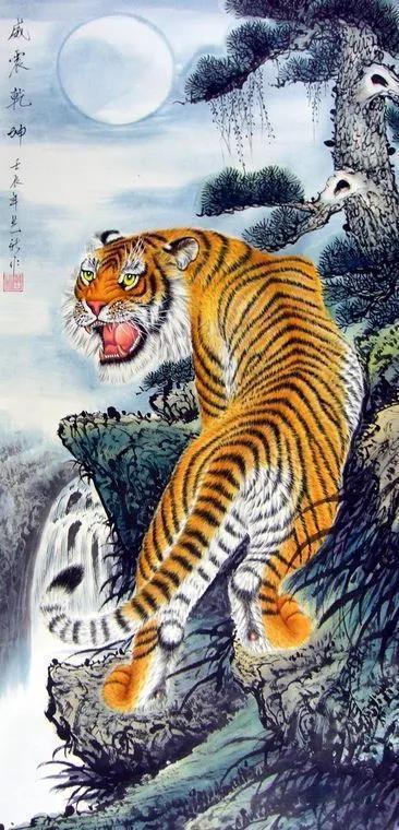 18张虎啸图,虎虎生威,威震八方