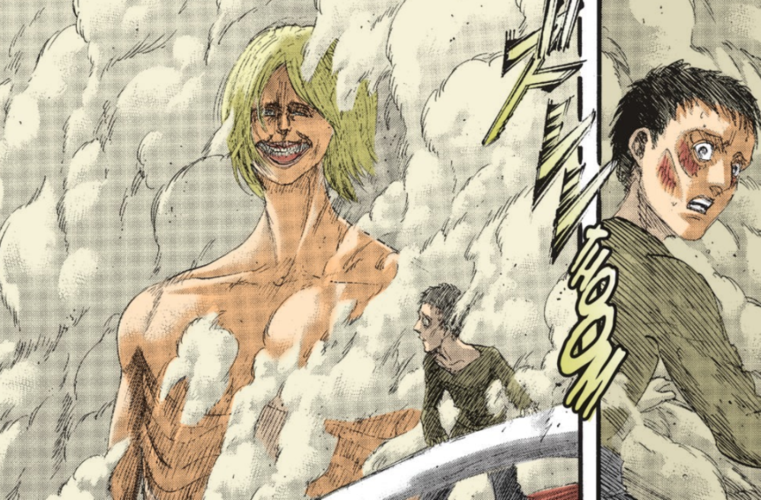 就在莱纳自顾不暇的时候,一个无垢巨人越过了铠巨莱纳,直接就走向了刚