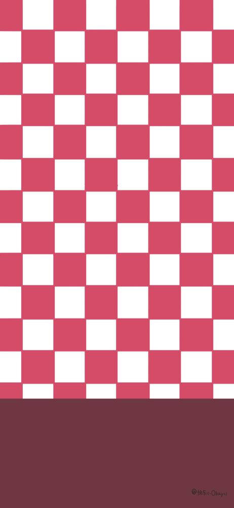 棋盘格拼色壁纸 配色太绝啦