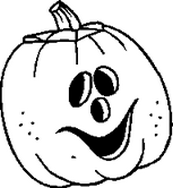 南瓜上简笔画鬼脸