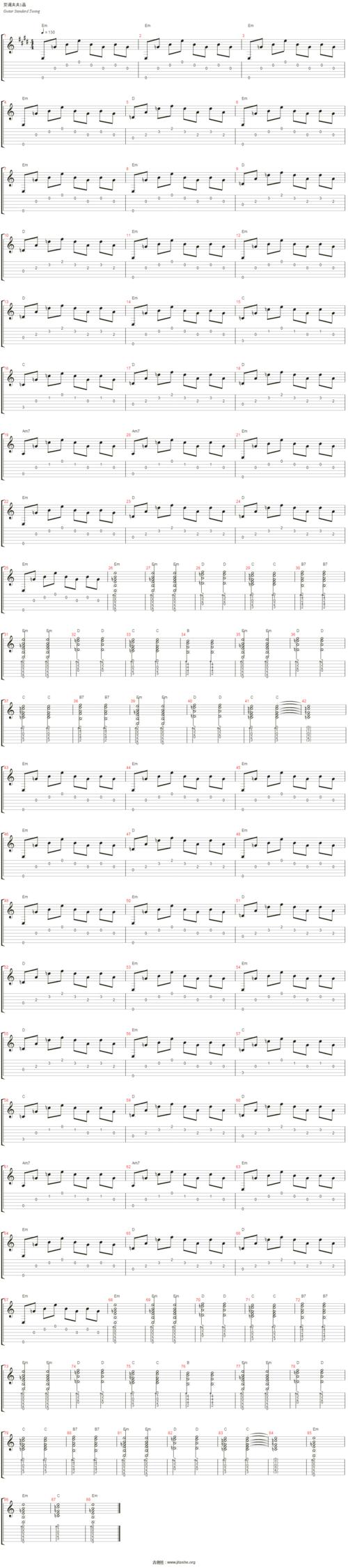 狐狸(薛之谦)吉他谱(guitar)_薛之谦