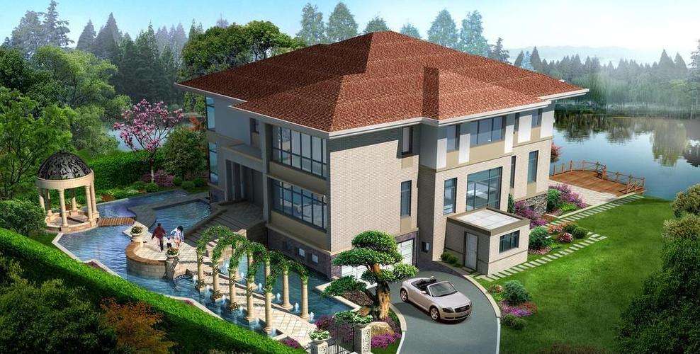 带院子别墅设计案例效果图大全