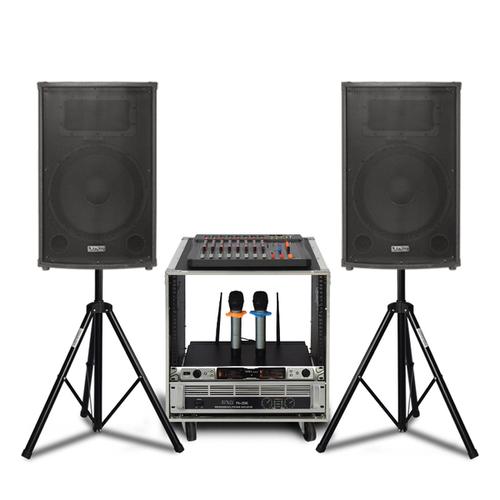 购客单15寸户外演出音响套装 大功率专业家用k歌舞台婚庆无源hifi音箱