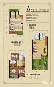 秀水名邸户型图 户型折页a(下叠) 285.66㎡