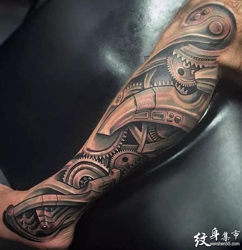 机械纹身,机械纹身手稿,机械纹身手稿图案