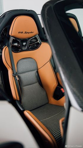 雪白王千鸟格座椅这配置没谁了保时捷918 spyder