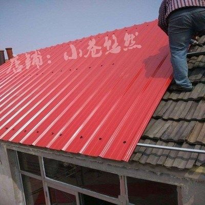 彩钢铁皮雨棚屋顶钢板石棉瓦瓦遮屋檐隔热石棉瓦