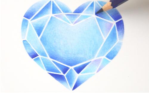 海洋之心彩铅画