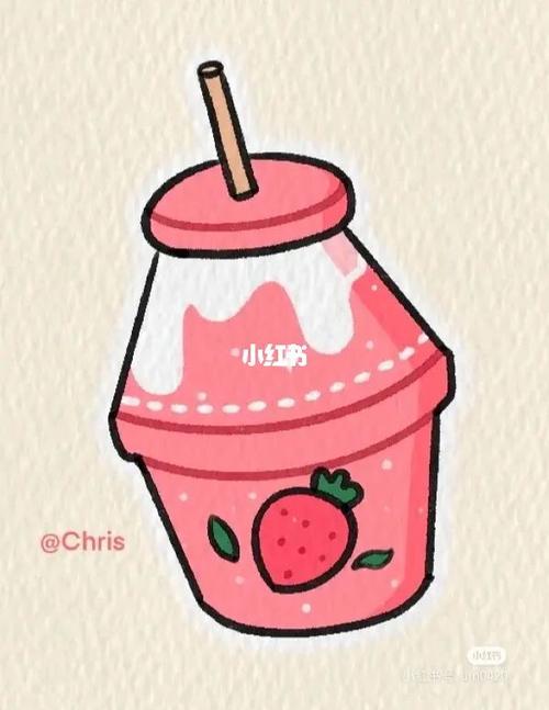 简笔画练习96‖草莓奶昔_简笔画_奶昔_草莓_电容笔