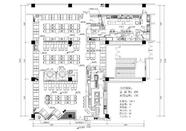 分享万达餐厅cad资料下载