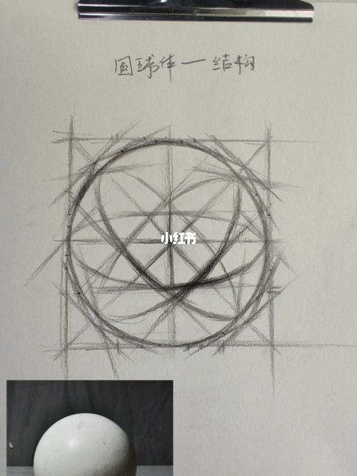 圆球体结构素描_素描_绘画_零基础学画画_文化_绘画