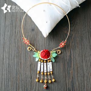 包邮原创手工中式新娘项圈项链璎珞圈古代汉服秀禾服古装配饰饰品