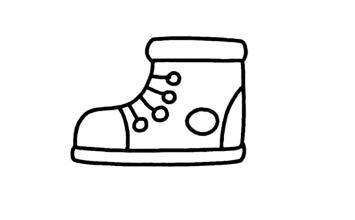 儿童的鞋子简笔画