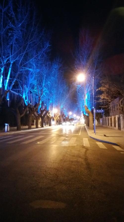 大连夜晚我家附近街头风景(手机拍摄)