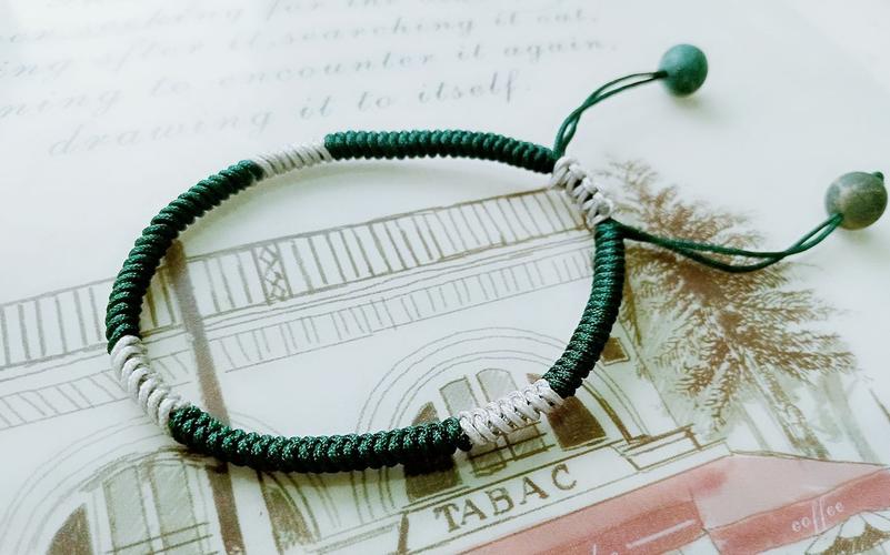 复古配色手绳金刚结手链编法