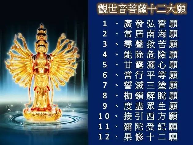 观音菩萨十二大愿