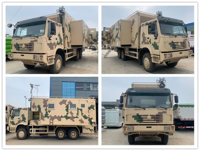 重汽豪沃野战通信指挥车-六驱通讯指挥车/拓展方舱指挥车