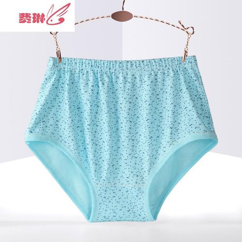 中老年内裤女妈妈内裤老人高腰加肥大码宽松女士棉三角短裤费琳