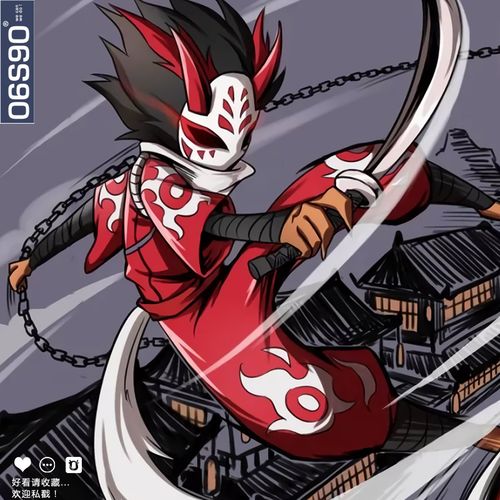 t恤男ins潮流抖音 二次元手游小黑 苍牙忍者必须死3男t恤短袖纯棉