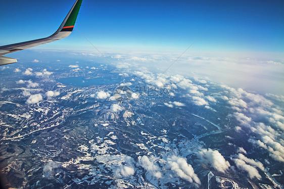 飞机上拍摄的大地鸟瞰图