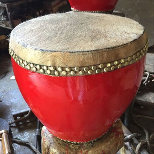 厂家直销牛皮鼓 纯手工制作威风锣鼓排鼓扁鼓 庙会堂鼓潮州大锣鼓