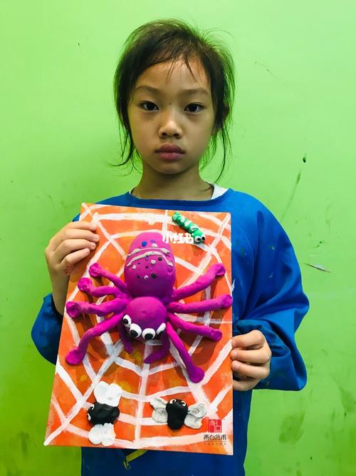 本周课题《手工61 蜘蛛》_手工制作_创意美术_粘土