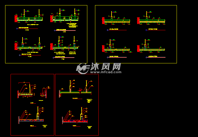 板吊顶节点构造详图   图纸包括:   轻钢龙骨石膏板天花吊顶剖面图,t