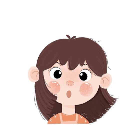 板绘#画完一个猪鼻子小女孩头像～嘿嘿97你看到了什么呢,那么惊讶